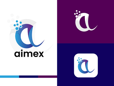 Aimex - Logo Design (Unused ) abstract aimex logo app icon app logo brand identity business logo creative logo flyer icon letter a rifat siddiqi unique logo vector