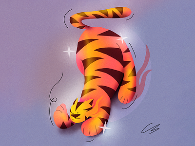 Tiger character colors design illustration procreate thecamiloes tiger