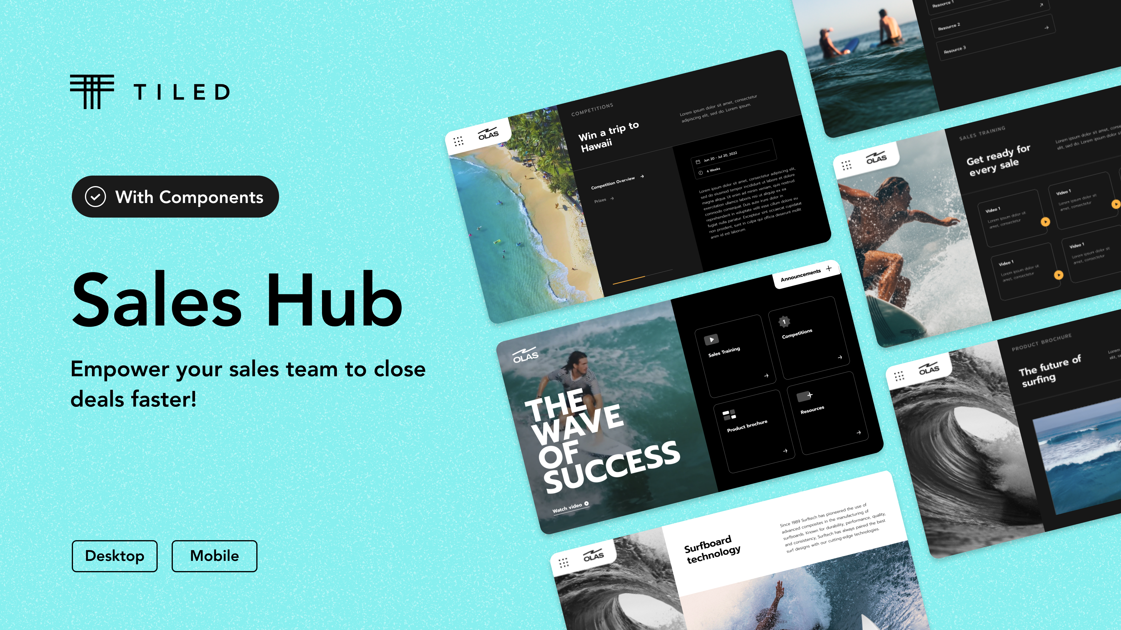 Sales Hub dynamic interactive microapp no code presentation sales hub template
