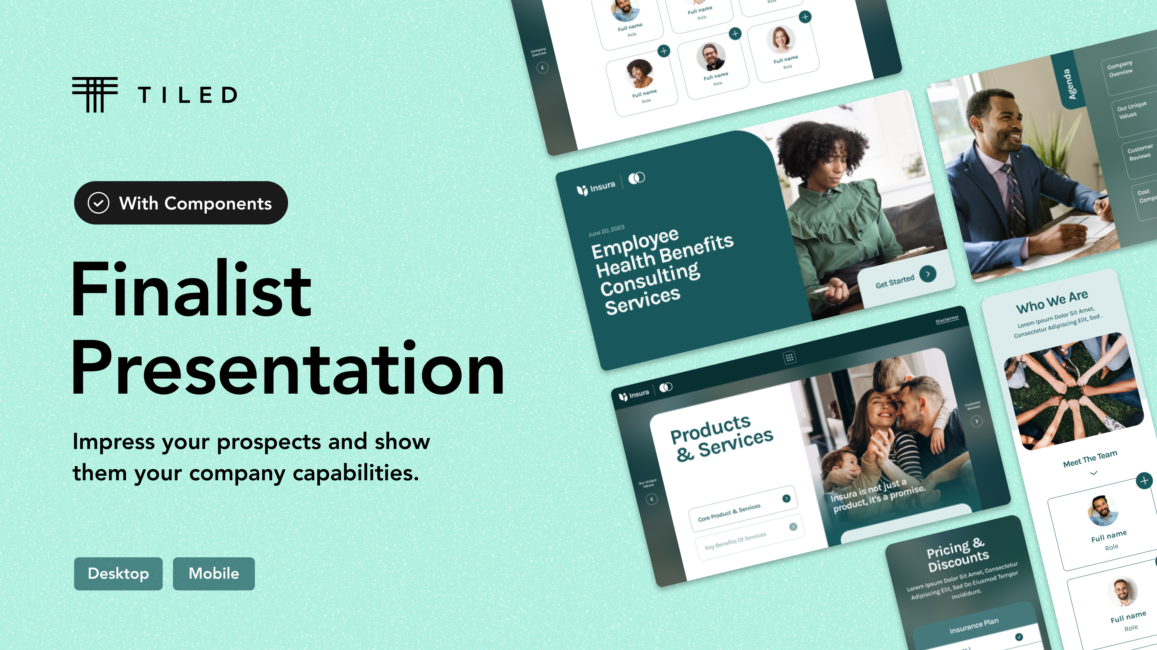 Finalist Presentation dynamic interactive microapp no code presentation template