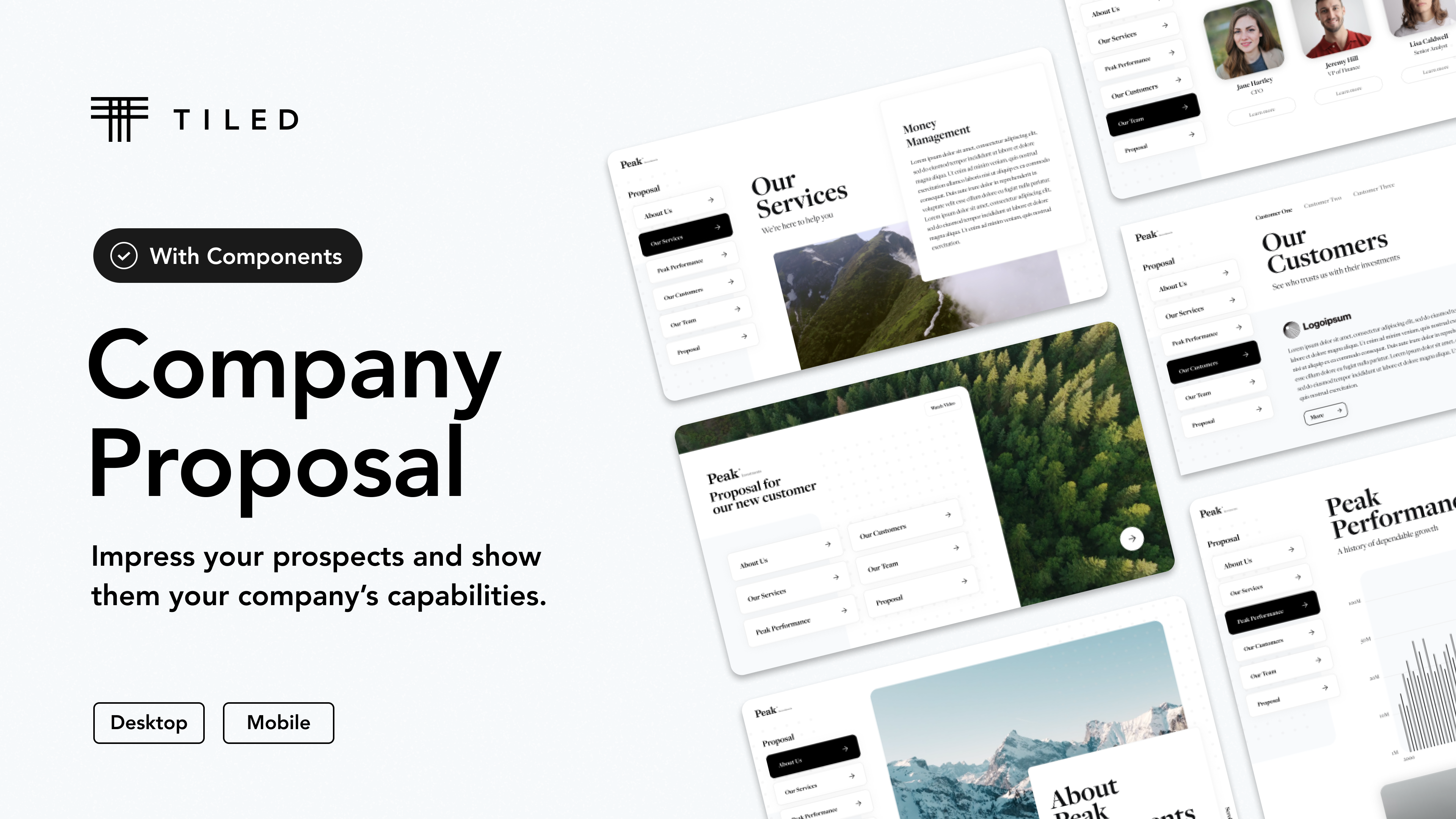 Company Proposal dynamic interactive microapp no code presentation proposal template