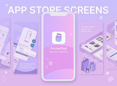 UI Design of screens for App Store | Pocketfied app store branding design figma graphic design illustration logo mobile design screens screens for app store ui web design