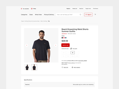Product e-commerce page clean e commerce experience interface minimal ui user interface
