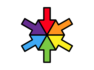 Day 16 Arrows adobeillustrator arrows art artwork design dribbble illustration rainbow vector