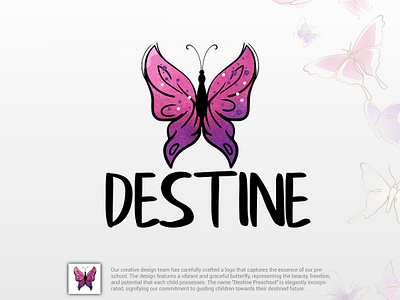 butterfly logo - Destine branding butterfly butterflylogo destinelogo educationlogo fitnesslogo icon logo logo mark logodesign logomark minimalist logo preschoollogo schoollogo skinlogo spalogo symbol vector wellnesslogo yogalogo