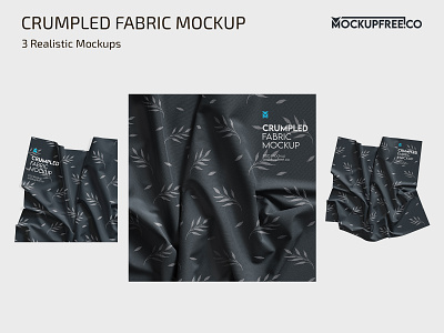 Crumpled Fabric Mockup cloth fabric mock up mock ups mockup mockups photoshop psd template templates textile