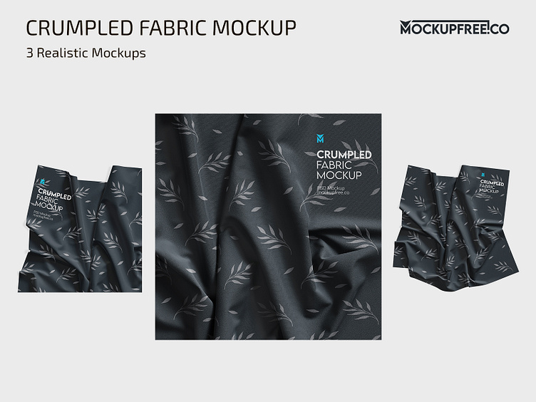 Crumpled Fabric Mockup by mockupfree.co on Dribbble