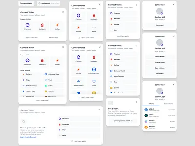 Connect Wallet Components binance bitcoin blockchain connect crypto dapps defi ethereum metamask solana wallet web3