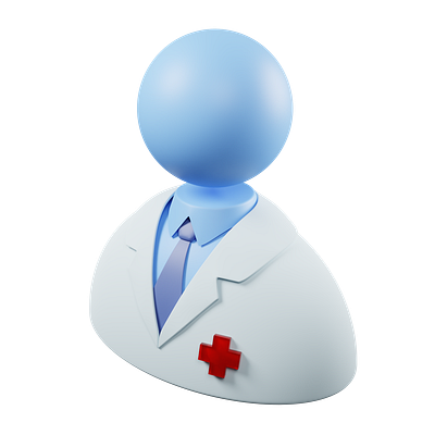 Doctor 3D Icon 3d blender character doctor icon illustration