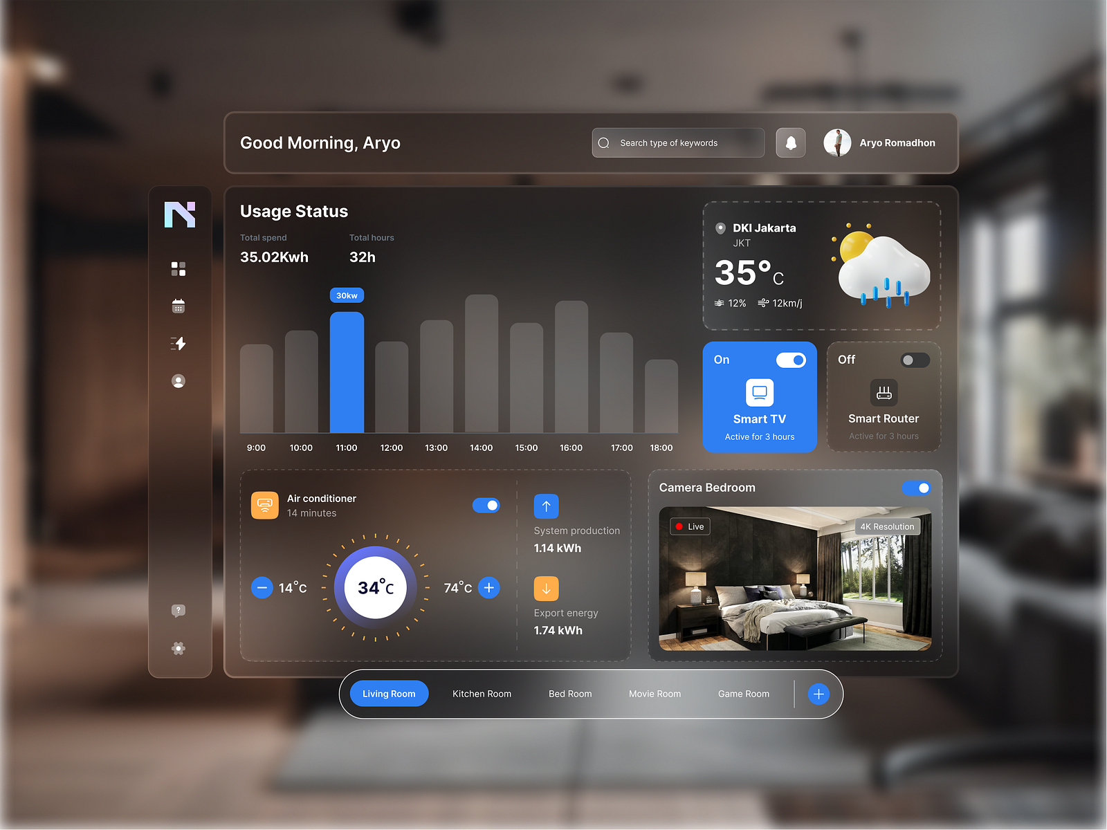 NestHome - Smarthome Spatial UI Design by Aryo Romadhon for Enver ...