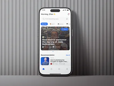 FlashFeed - News App clean design minimalist mobile mobile app news ui ux