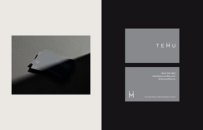 TEMU Coffee Branding afdzal design brand brand identity branding business card business card design cafe brand identity cafe branding coffee design graphic designer malaysia grey kuala lumpur logo malaysia name card name card design penang