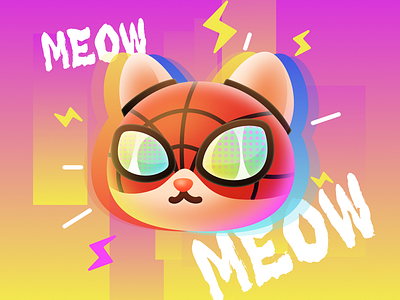 Spider Cat graphic design illustration logo vector