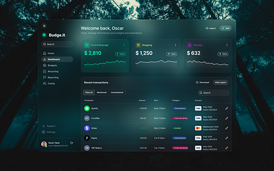 Dashboard with Spatial UI