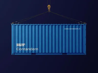 Contandem blue brand brand design brand identity branding container logistics logo