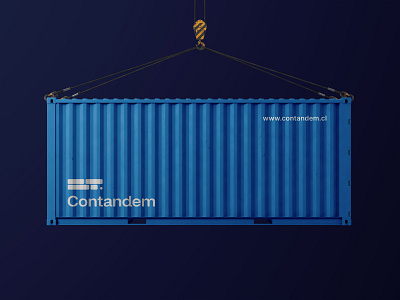Contandem blue brand brand design brand identity branding container logistics logo