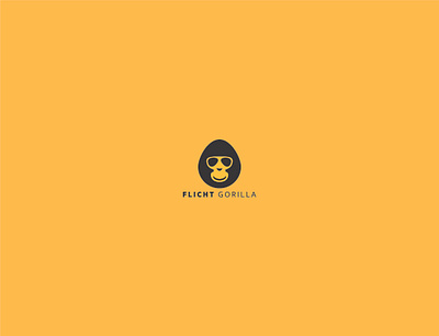 FLICHT GORILLA black logo creative logo design eye cathing logo fiverr flcht logo gorillah logo graphic design logo logo design logominimalist logo unique logo