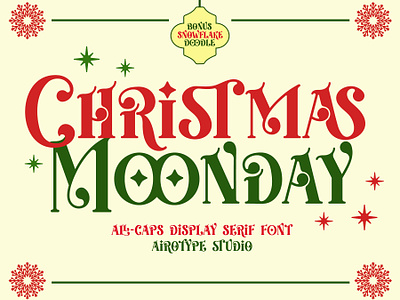 Christmas Moonday - All Caps Serif all caps font christmas font cool font display font doodle font font fonts handwriting lettering modern font retro font retro serif script serif serif font swash font typeface typography whimsical font winter font