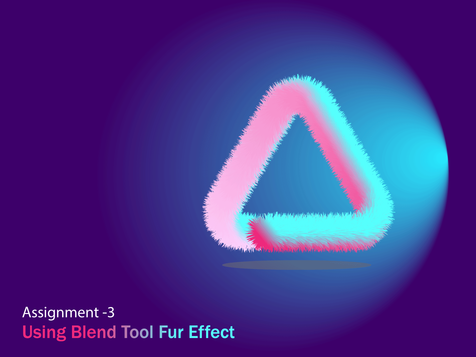 Using Blend Tool With Fur Effect blendtool design fureffect graphic design icon illustration illustrator logo typography vector