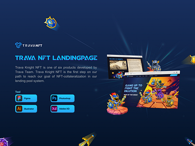 Trava NFT landingpage design la ui ux