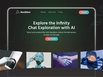 NeuWare - AI Web Hero Section branding design ui