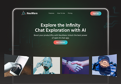 NeuWare - AI Web Hero Section branding design ui