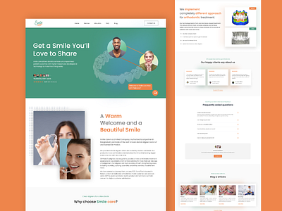 Smile Care BD website branding dental design health lan landing page minimal ui ux web websitge