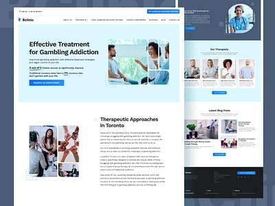 Bclinic - Addiction Counseling/Rehab Website addiction animation clicni clinic website counseling creative drug addication landing page minimal online rehab product design rehab rehab website ui design ux design virtual rehab web design website website animation website design