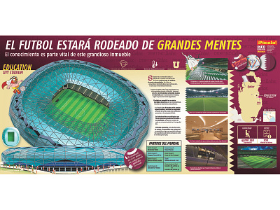 Los estadios de Qatar, en el mundial de futbol 2023 design diario pásala graphic design infografía infographics