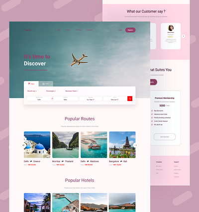 Travel Partner design traveldesign ui ui design uiux design ux ux design web design