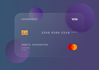 Credit Card Design Glassmorphism creditcard figma glassmorphism ui uipractice ux visualdesign