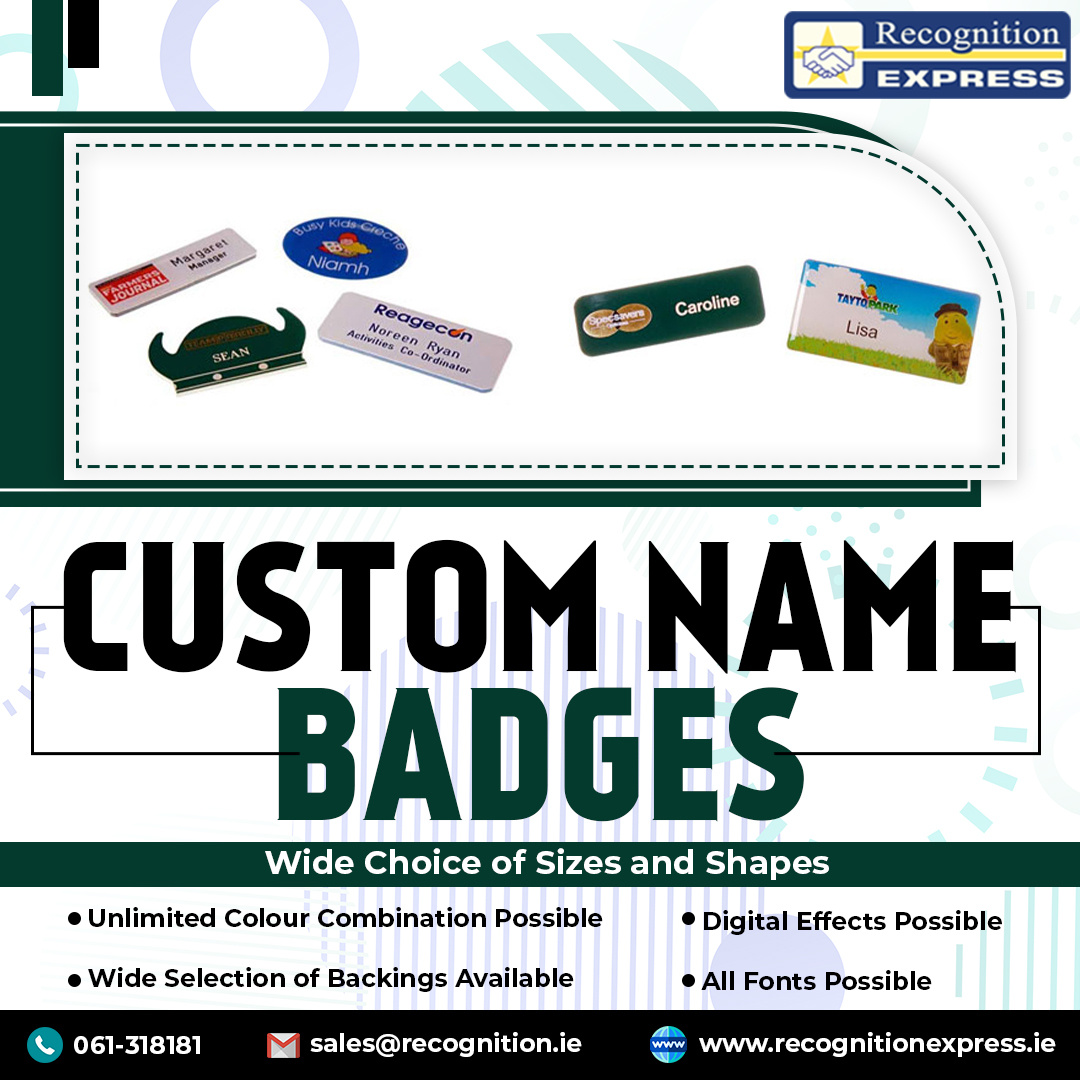 Custom Name Badges by Recognition Express on Dribbble