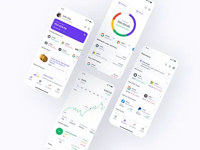 Stock Investment App app finnace investment mobile mobile app stock ui ui design ux
