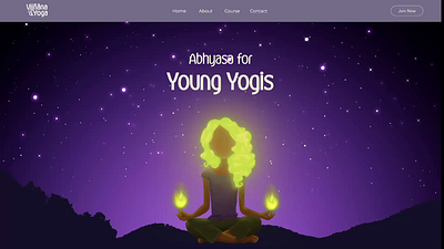 Yoga Website for Children Classes animation branding design figma graphic design parallax react rive rive animation ui ux web design web development website