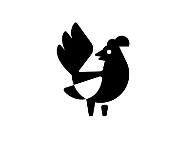 Rooster bird black and white branding chicken logo rooster