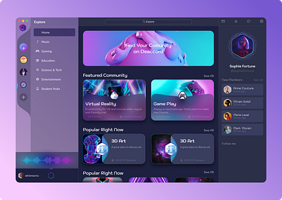 Neo Music Pages 3d graphic design ui