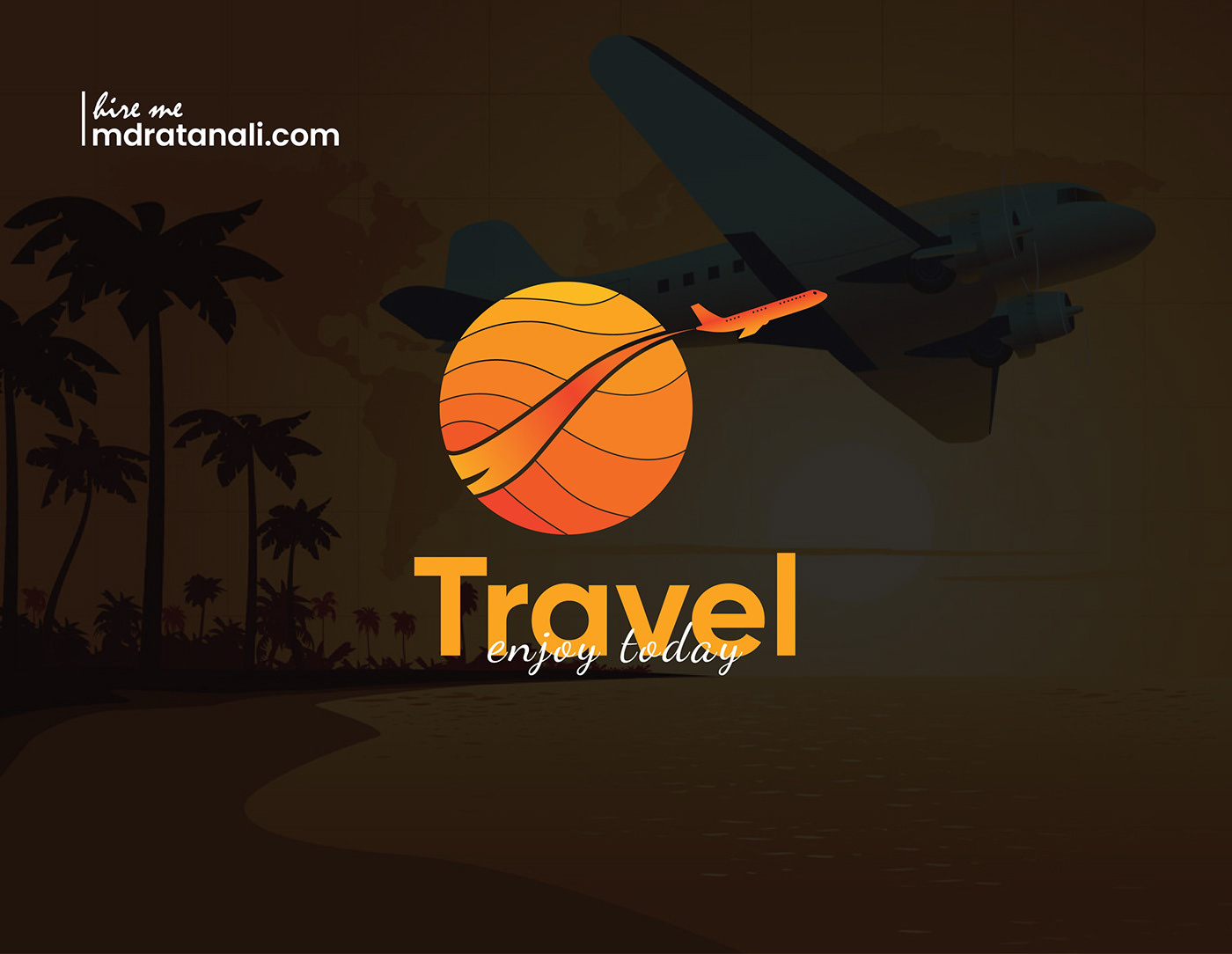 Travel Modern Logo Design | Brand Identity brand identity branding business card design business logo graphic design logo logo design md ratan ali modern logo modern logo design motion graphics travel travel modern logo travel modern logo design visiting card design