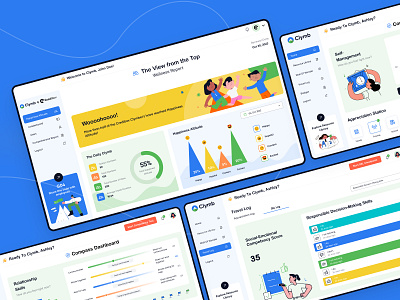 Clymb - EdTech Web Platform Design anxiety blue children clean climb clymb creative dashboard design education emotional wellbeing illustrative learning mindfullness stress youth