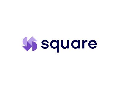 Square design letter logo s square