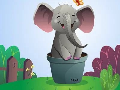 Cute Elephant animation design drawing elephant graphic design happiness illustration sketches vector