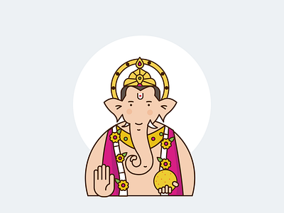 Lord Ganesha Icon design icon illustration