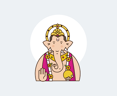 Lord Ganesha Icon design icon illustration