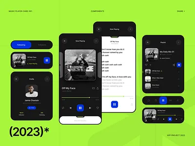 Music Player Card Component app apps card component design graphic design interface mobile music song ui uiux user interface