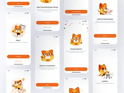Mascot Ecommerce app bnpl ecommerce mascot mobile noti pop up ui ux