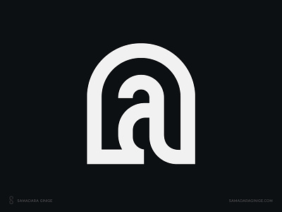A / a Monogram aa brand design logo mark minimal monogram samadaraginige simple typography