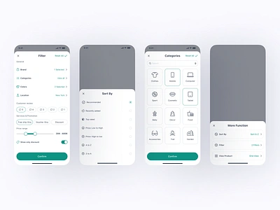 Sort & filter app ecommerce filter mobile sort ui ux