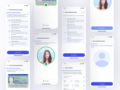 EKYC ekyc face id face verify id card mobile ui ux verification