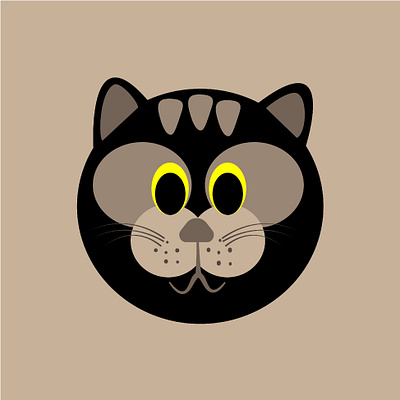 Cute Black Cat animal app branding cat cut cute design element graphic design illustration kitty logo sticker ui