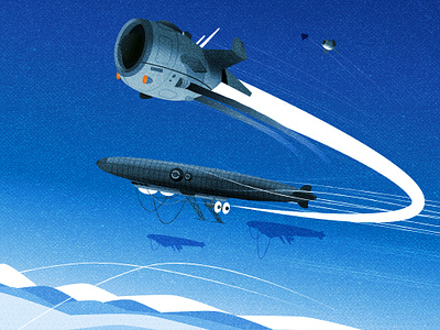 Dieselpunk airplane design dieselpunk illustration illustrator jet mid century minimalist plane steampunk texture vector zeppelin