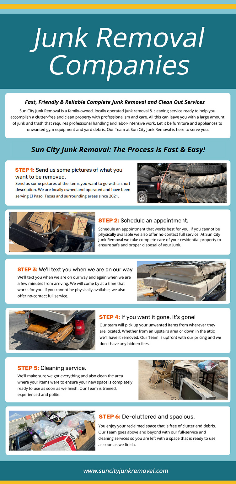 Junk Removal Companies El, Paso Texas by Sun City Junk Removal on Dribbble